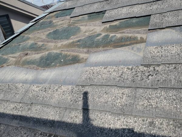 既存屋根材の欠損・破損状況確認